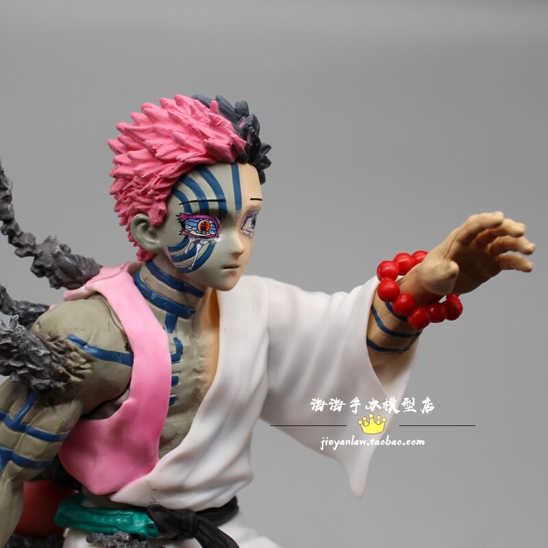 15cm Anime Demon Slayer Akaza Action Figurine Juuni Kitsuki Akaza Figure PVC Collectible Model Doll Toys Gifts