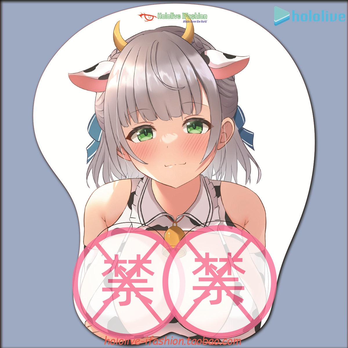 Shirogane Noel Sexy 3D Mousepad Vtuber hololive Hand Wrist Rest Mouse Pad Mousepad Silicone Breast Oppai Soft Mouse Mat Otaku