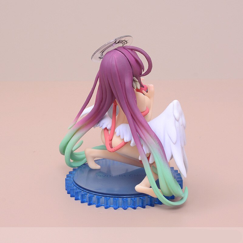 Anime Figure NO GAME NO LIFE Angel Jibril Doll Model Kawaii Sexy Seated 10CM PVC Toys Desktop Static Decoration Gift Figure