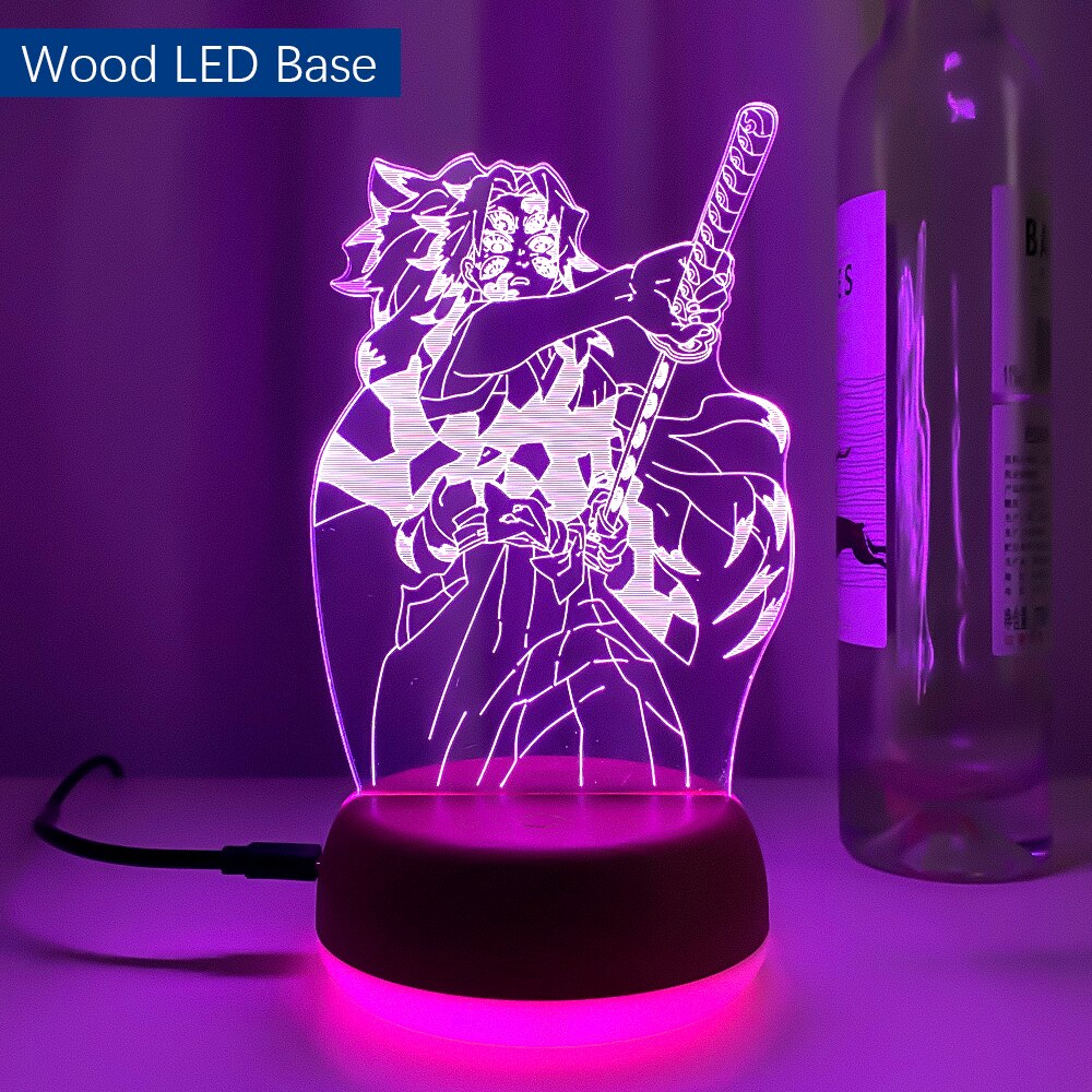 Anime Led Light Kimetsu No Yaiba Kokushibo for Bedroom Decoration Night Light Gift Manga 3d Lamp Demon Slayer Room Decor