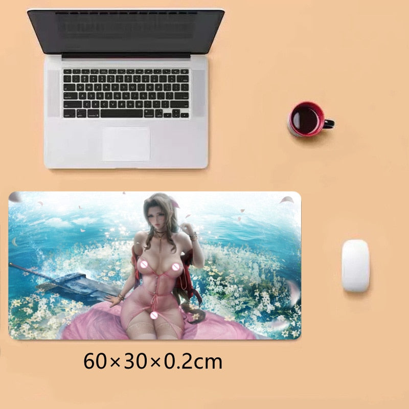 New Creative Gamer Final Fantasy VII 7 Anime Sexy Highly restored Tifa Aerith 3D Silicone Gel 2way Oppai Mouse Pad Wrist Rest