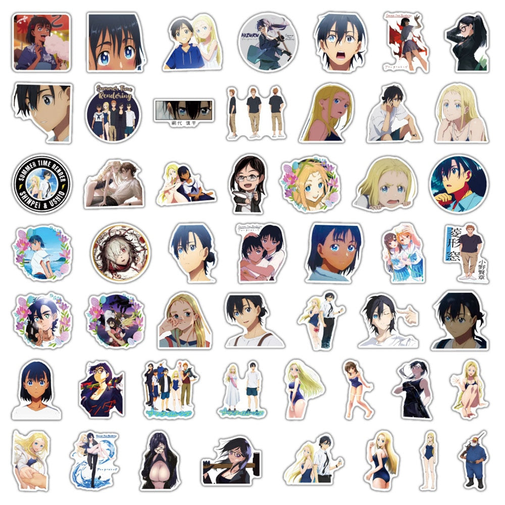 10/30/50PCS Summer Time Rendering Anime Stickers Cartoon Cute Decals DIY Kids Toy Gift DIY Luggage Fridge Notebook Phone Sticker