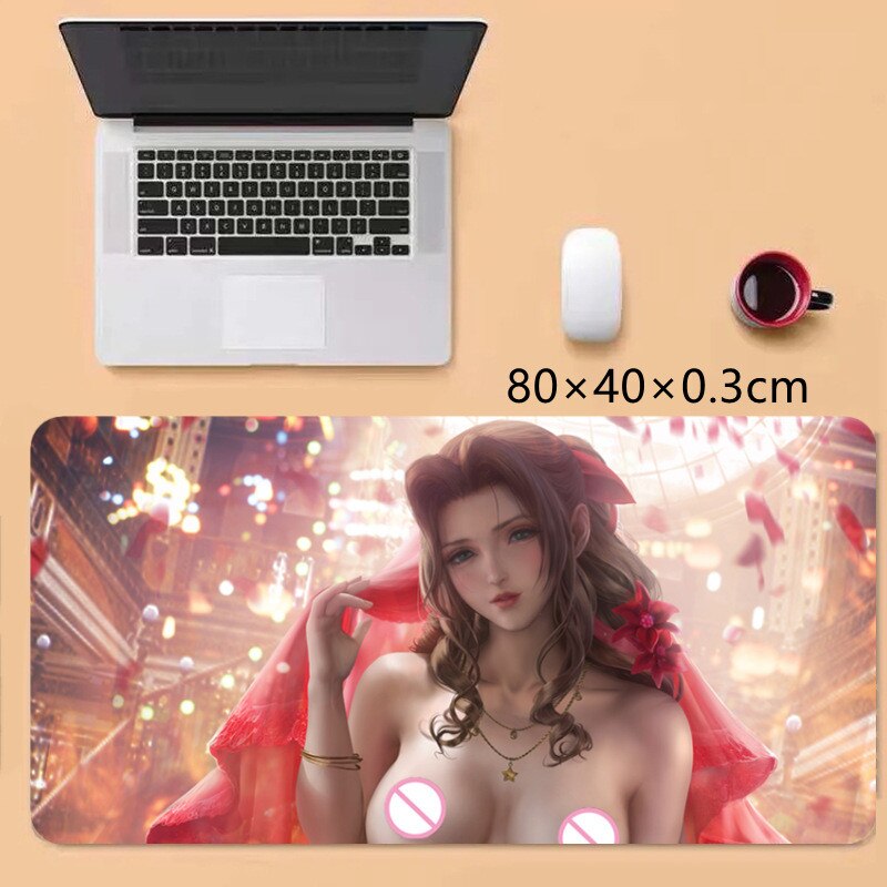 New Creative Gamer Final Fantasy VII 7 Anime Sexy Highly restored Tifa Aerith 3D Silicone Gel 2way Oppai Mouse Pad Wrist Rest