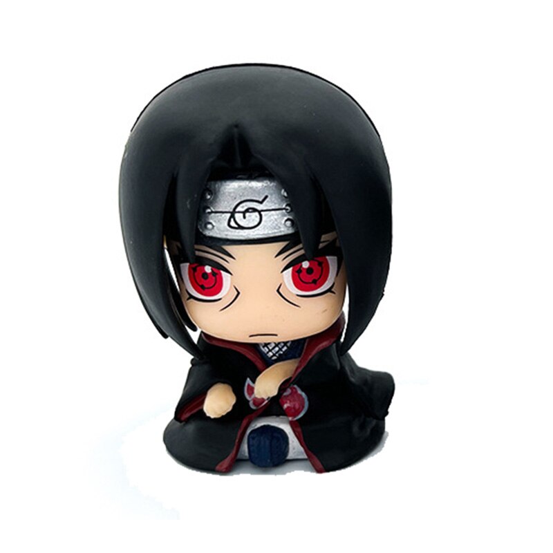 Anime Naruto Figure Uzumaki Naruto Kakashi Uchiha Sasuke Itachi Obito Madara Cute Toys Q Figurals Car Decoration Model Dolls