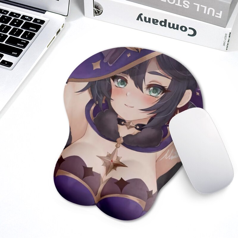 3D sexy girl creative high-quality animation gel mouse pad with wrist rest game mouse pad