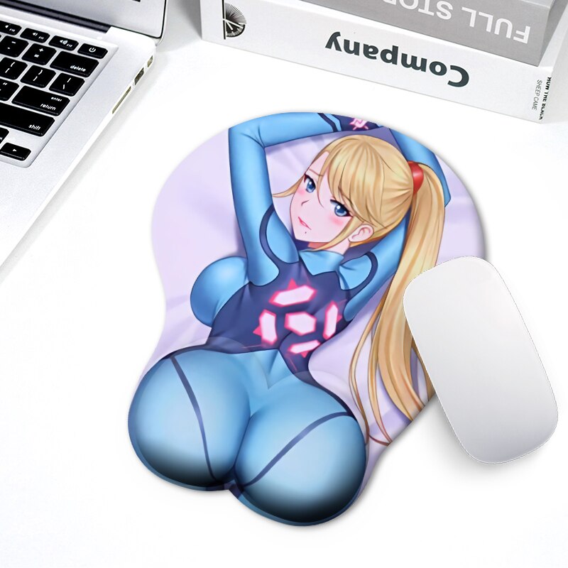 2022 Japanese animation 3D mouse pad Wrist strap Cartoon cute mouse pad Big chest mouse pad