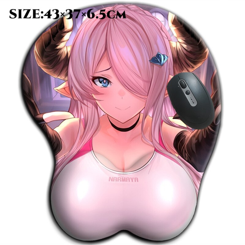 Granblue Fantasy Narumeia Swimsuit 3D Soft Silicone Big Breasts Mouse Pad Sexy Oppai Super Large Size Anime Gamer Boob Desk Mat