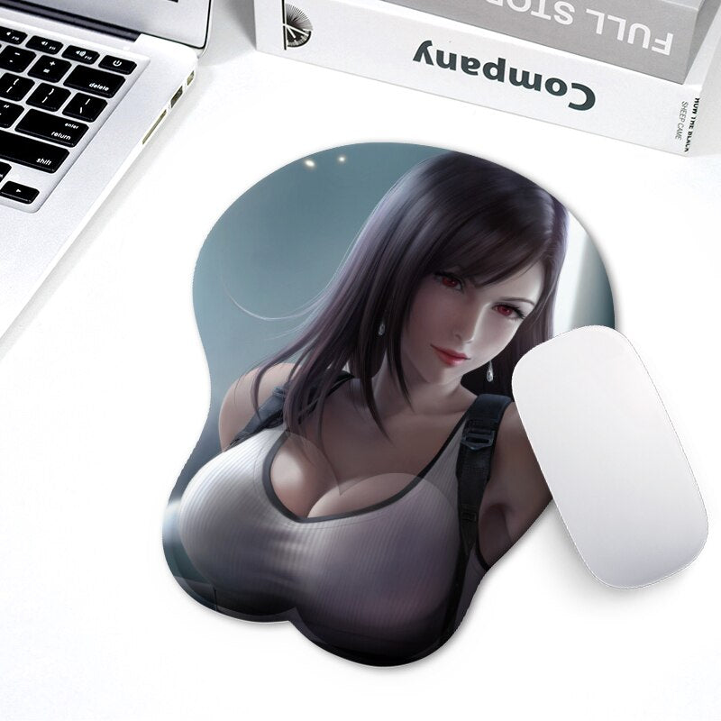 Creative cartoon animation 3D sexy breast silicone mouse pad wrist bracket