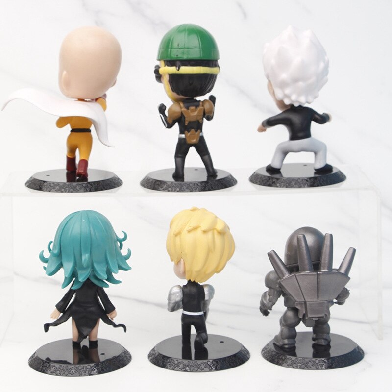 10CM Anime ONE PUNCH-MAN Figure Saitama ToyTatsumaki Doll Genos Figuine Action Model 4Pcs/1Set Set Toy Gift