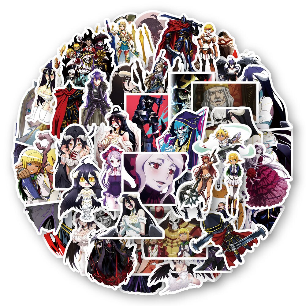 10/30/50PCS Anime Overlord Stickers Cute Albedo Decals Sticker Kids Toy Gift DIY Suitcase Laptop Phone Notebook Fridge Wholesale