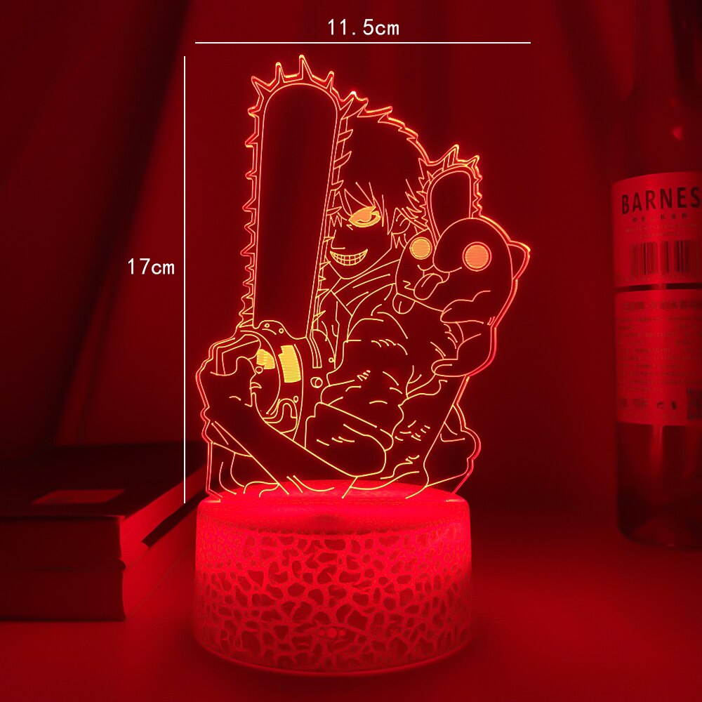 Newest Anime Led Light Chainsaw Man for Bedroom Decoration Nightlight Birthday Gifts Room Decor Table 3d Lamps Chainsaw Man