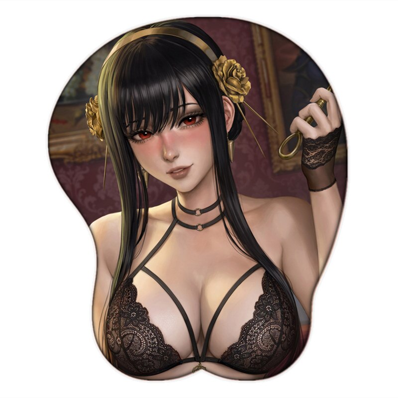 New Anime SPY x FAMILY 3D Breast Mouse Pad Yor Forger Briar Soft Silicone Big Opaii Mousepad with Wrist Rest Desk Pad