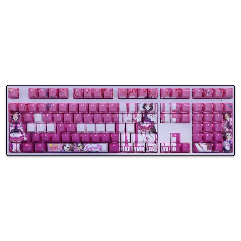 108 Keys/set Pretty Derby Special Week Keycap PBT Dye Subbed Backlit Keycaps Anime Gaming Key Caps For ANSI 61 87 104 108 Layout