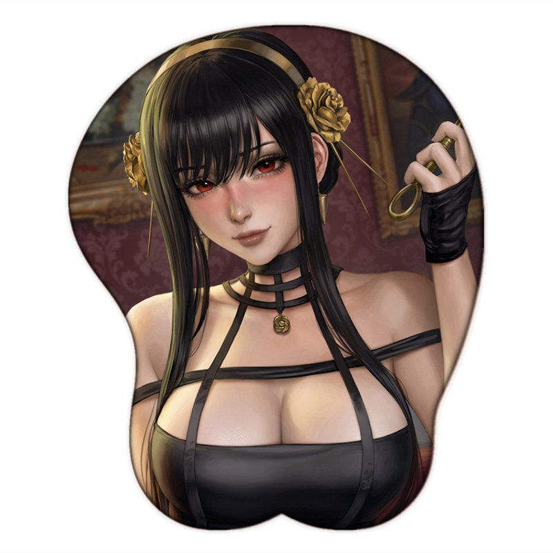 New Anime SPY x FAMILY 3D Breast Mouse Pad Yor Forger Briar Soft Silicone Big Opaii Mousepad with Wrist Rest Desk Pad