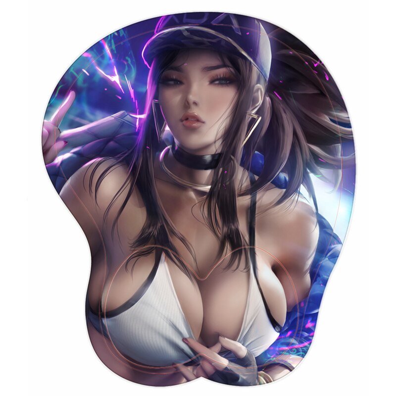 Stormpike 3D Gaming Mouse Pad league of legends LOL Akali AHLI Sexy Oppai Silicone Gel Anime manga Big Oppai Mouse Pad cute mat