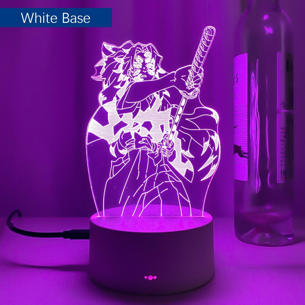 Anime Led Light Kimetsu No Yaiba Kokushibo for Bedroom Decoration Night Light Gift Manga 3d Lamp Demon Slayer Room Decor