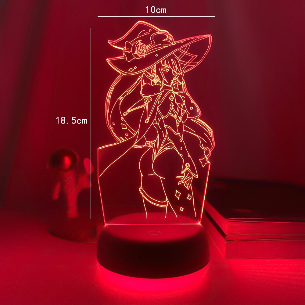 Genshin Impact Mona Megistus 3d Lamp for Child Bedroom Decoration Kids Birthday Gift Room Decor Genshin Impact Led Light Bedside