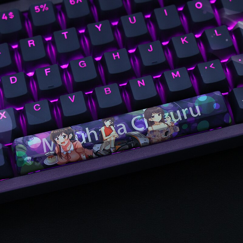 108 Keys PBT Dye Subbed Keycaps Cartoon Anime Gaming Key Caps OEM Profile Backlit Keycap For Rent Girlfriend Ichinose Chizuru