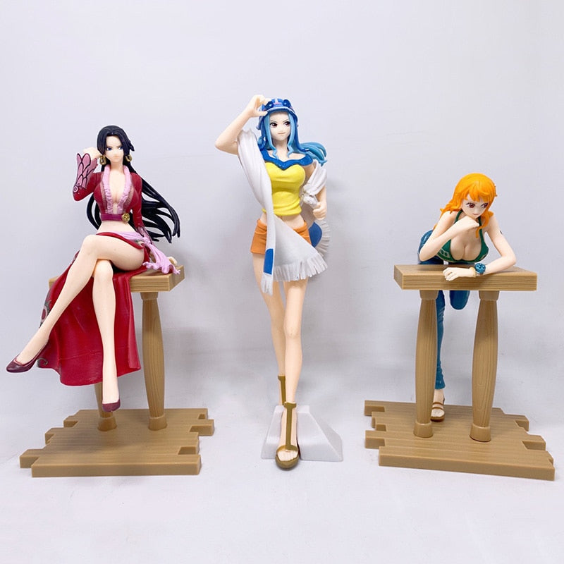 Anime One Piece Figure Sweet Style Pirates Nefeltari Vivi GRANDLINE JOURNEY Boa Hancock Nami Action Figure Model Toys In Stock