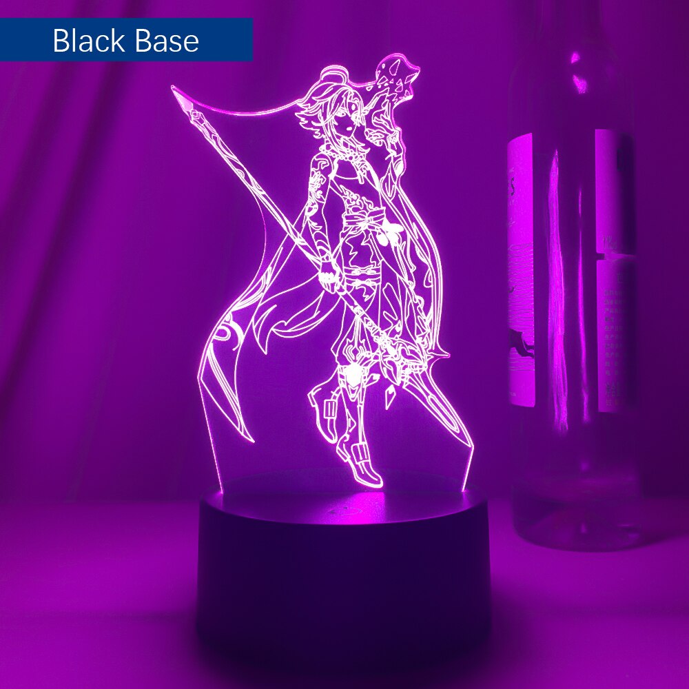 Genshin Impact Night Light 3D Illusion Anime Lamp for Bedroom Decor LED Light Atmosphere Bedside Night Lamps Genshin Kids Gift