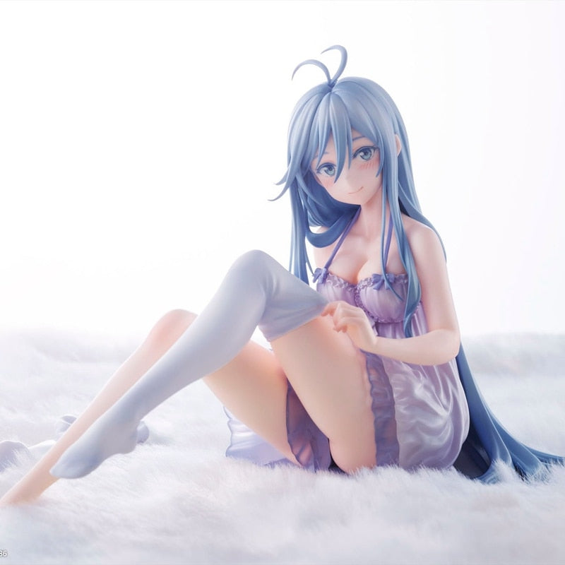 New Anime 86- Eighty Six Vladilena·Milize Figure Pajamas Sexy Stockings Pose Model Toy Sleeping Pose Decoration Doll 11CM