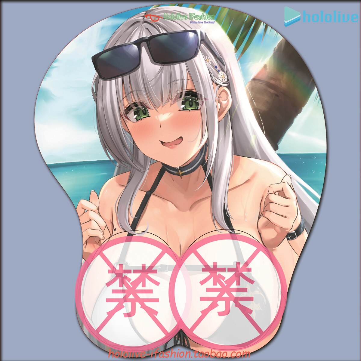 Shirogane Noel Sexy 3D Mousepad Vtuber hololive Hand Wrist Rest Mouse Pad Mousepad Silicone Breast Oppai Soft Mouse Mat Otaku