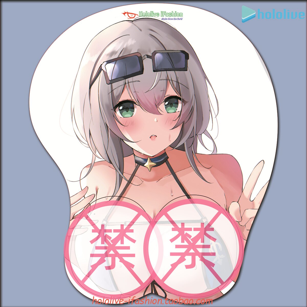 Shirogane Noel Sexy 3D Mousepad Vtuber hololive Hand Wrist Rest Mouse Pad Mousepad Silicone Breast Oppai Soft Mouse Mat Otaku