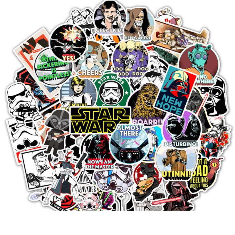 10/30/50PCS Cool Disney Star Wars Stickers Funny Waterproof Skateboard Luggage Laptop Guitar Stationery Sticker Kids Toys Gift