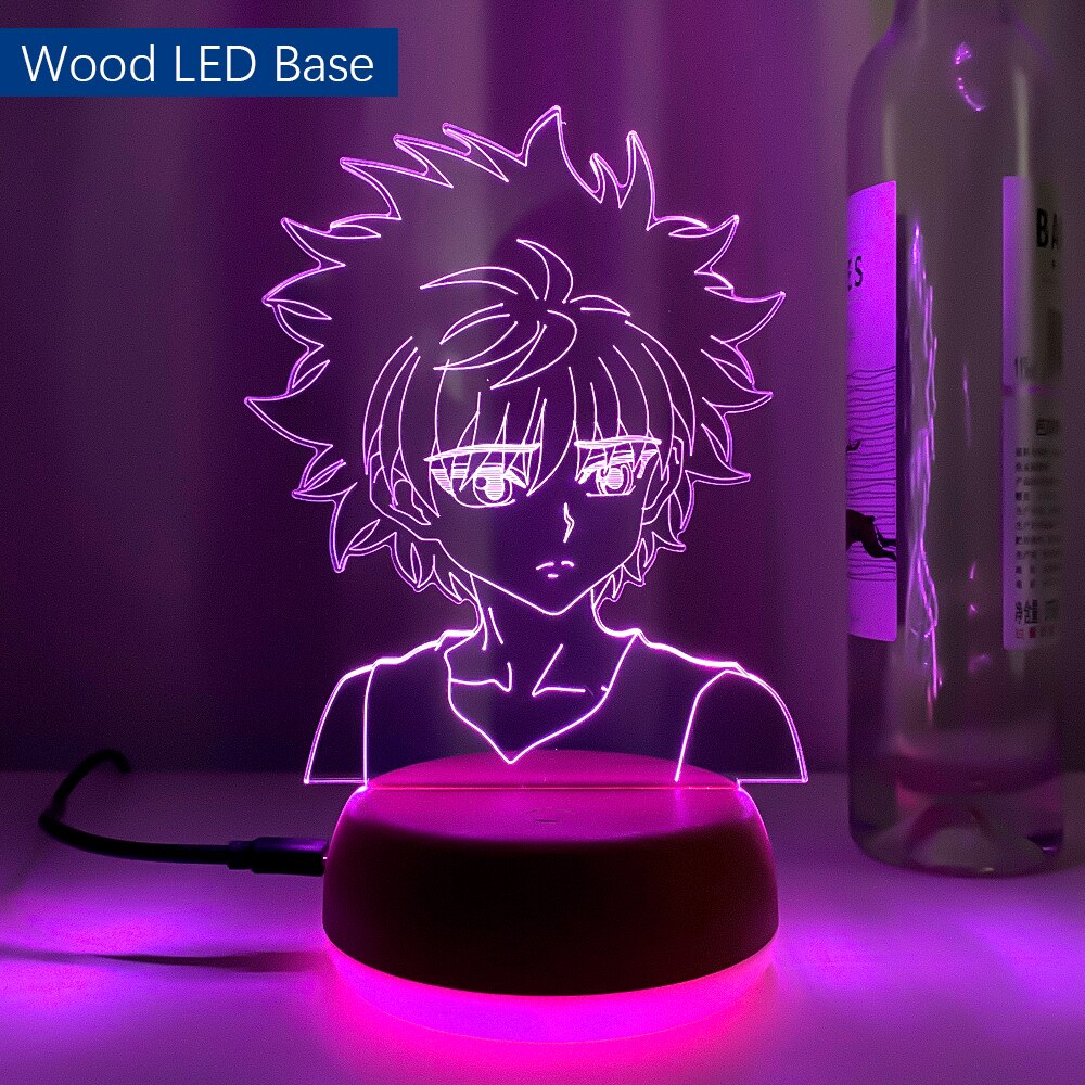 3d Led Lamp Anime Hunter X Hunter Killua for Bedroom Decor Nightlight Birthday Gift Acrylic Led Night Light Hxh Killua Cute