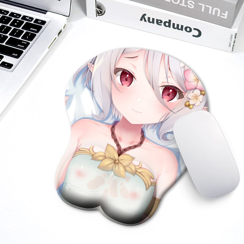 3D sexy girl creative high-quality animation gel mouse pad with wrist rest game mouse pad