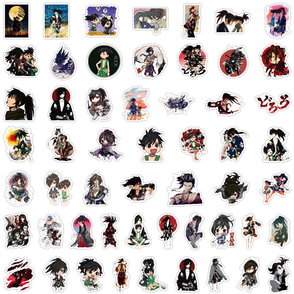 10/30/50PCS Anime Dororo Stickers Kids Toy PVC Decals Waterproof DIY Laptop Notebook Suitcase Fridge Skateboard Cool Sticker