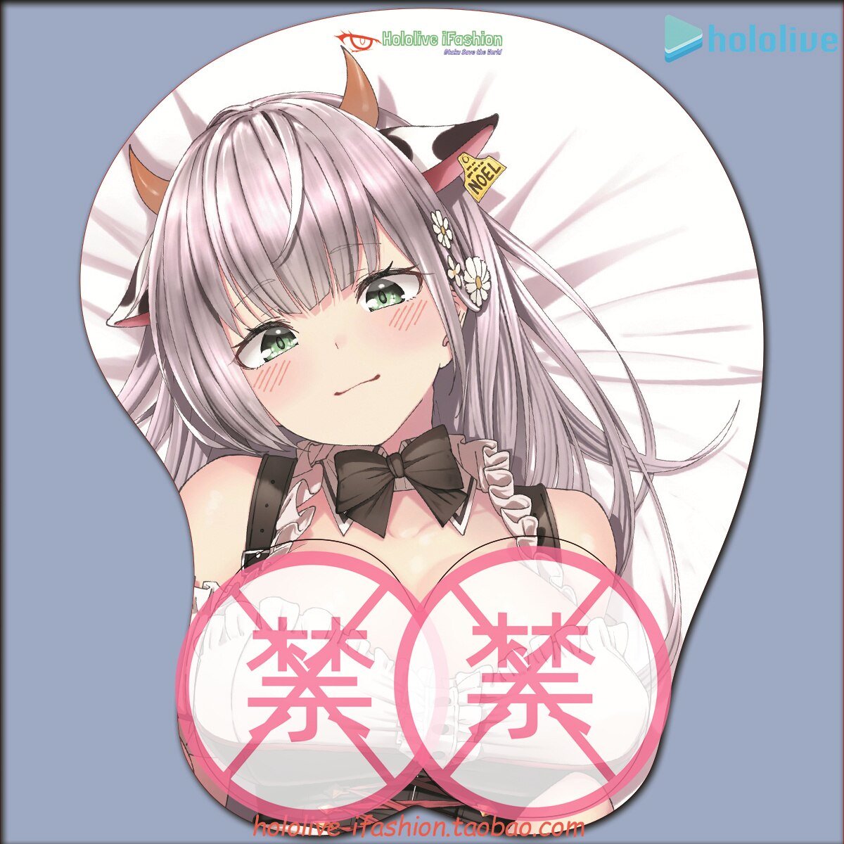 Shirogane Noel Sexy 3D Mousepad Vtuber hololive Hand Wrist Rest Mouse Pad Mousepad Silicone Breast Oppai Soft Mouse Mat Otaku