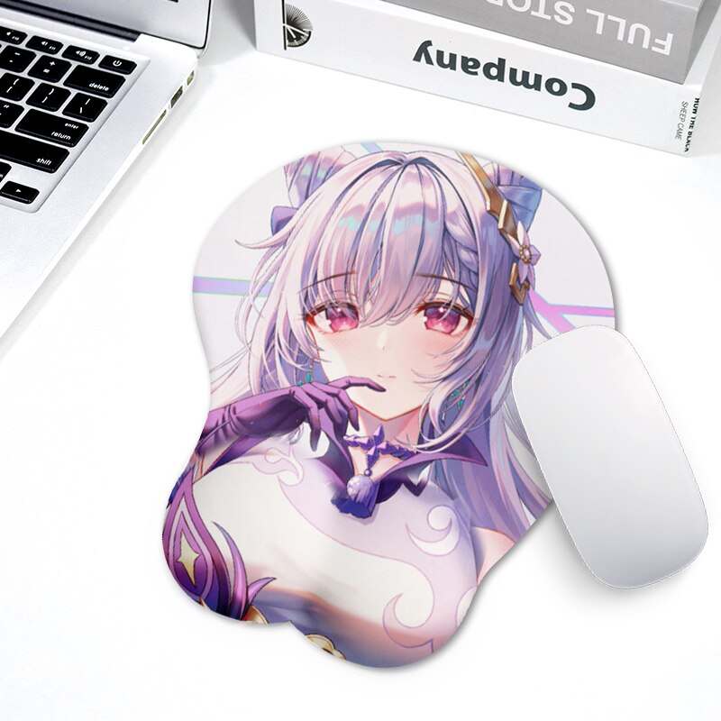 Clearance low price animation silicone 3D mouse pad Leica fabric wrist strap cartoon creative sexy chest mouse pad