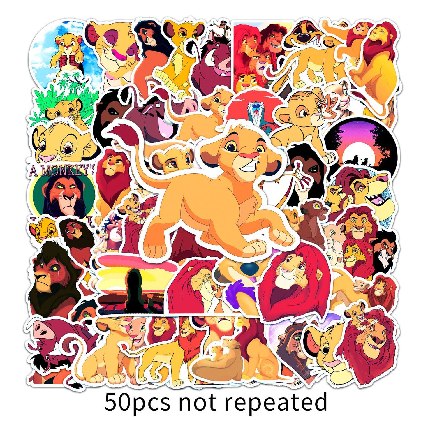 10/30/50pcs Anime Disney The Lion King Graffiti Stickers Decals Kids Toys Diary Suitcase Scrapbook Sticker