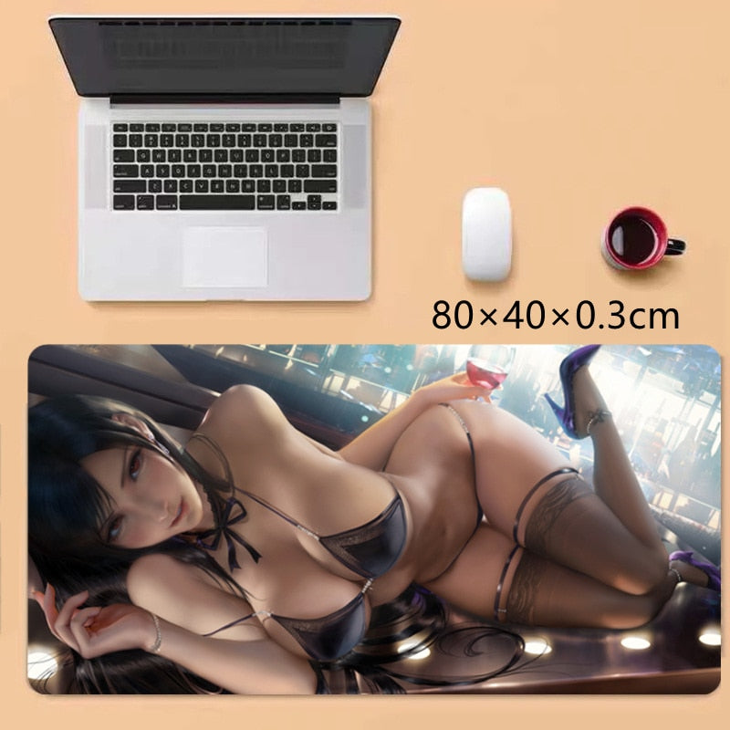 New Creative Gamer Final Fantasy VII 7 Anime Sexy Highly restored Tifa Aerith 3D Silicone Gel 2way Oppai Mouse Pad Wrist Rest