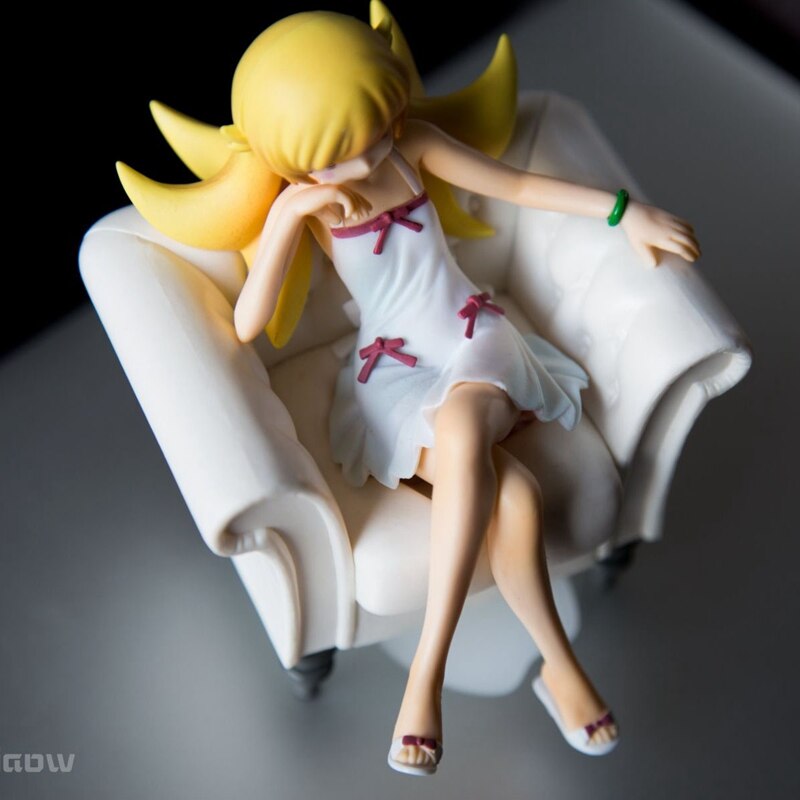 12cm Anime Bakemonogatari Series Figure Sofa Seat Oshino Shinobu PVC Action Figure Toys Collectible Model Toys