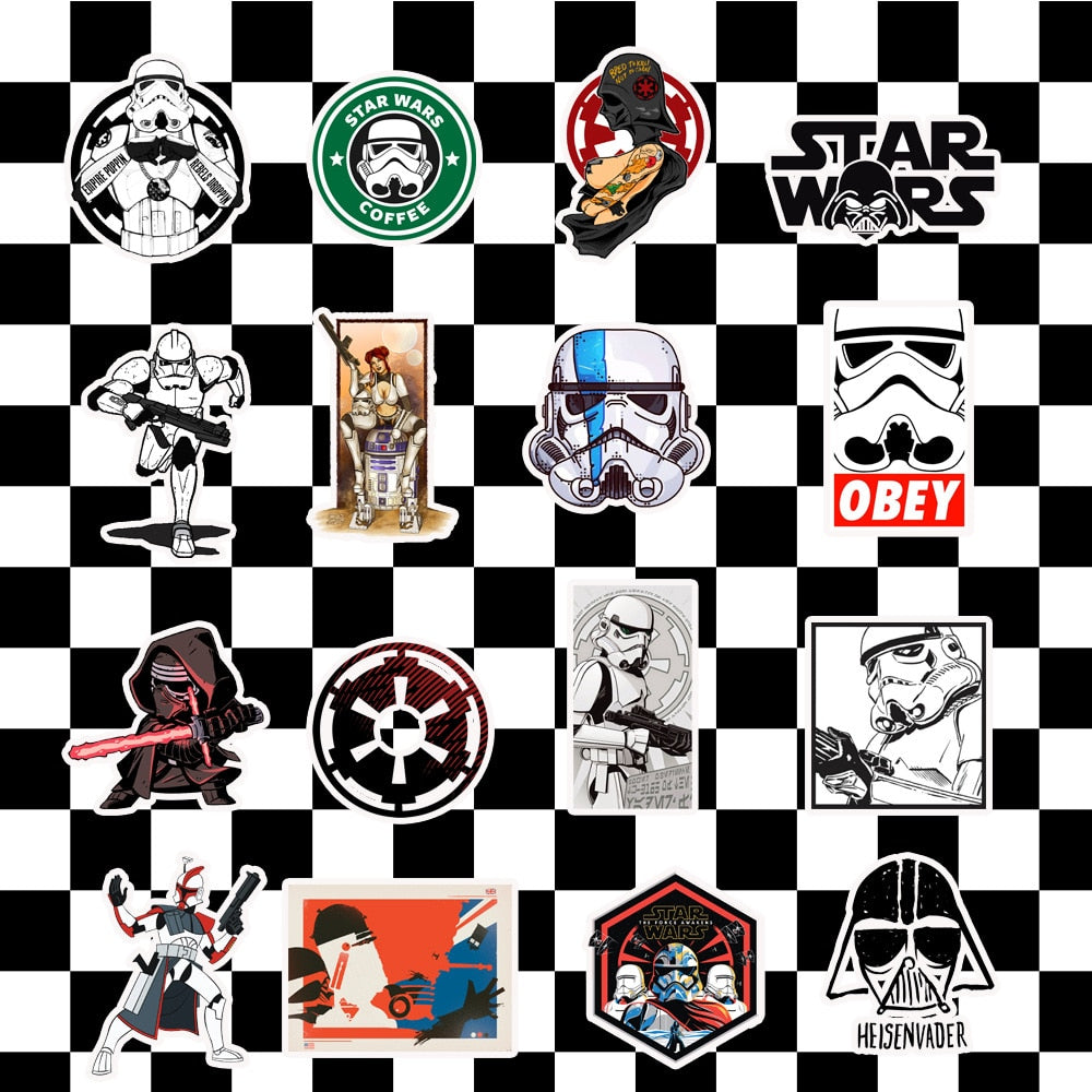 10/30/50PCS Cool Disney Star Wars Stickers Funny Waterproof Skateboard Luggage Laptop Guitar Stationery Sticker Kids Toys Gift