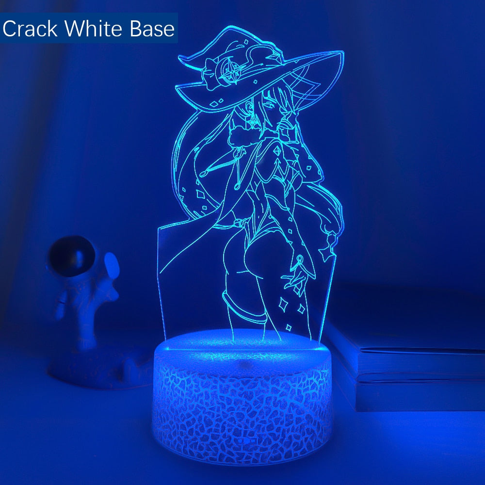 Genshin Impact Mona Megistus 3d Lamp for Child Bedroom Decoration Kids Birthday Gift Room Decor Genshin Impact Led Light Bedside