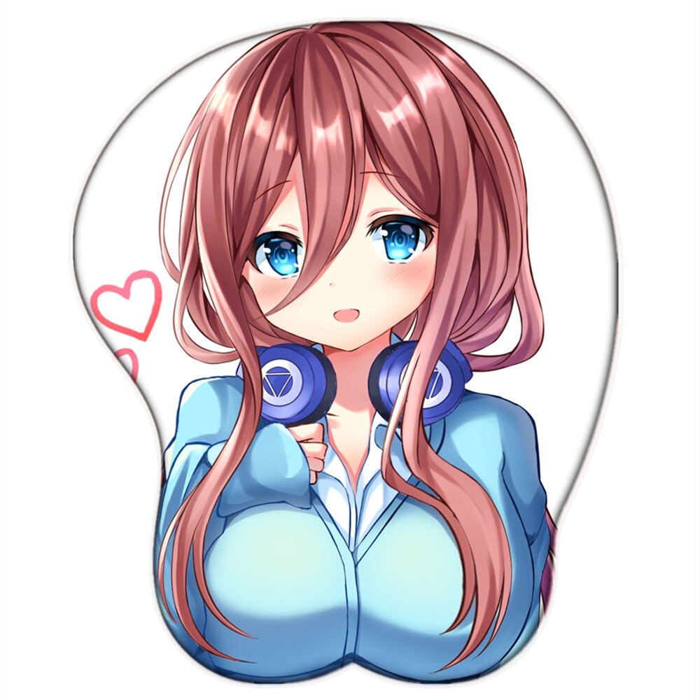 Nakano Miku for Anime Go-toubun No Hanayome Oppai 3D Mouse Pad  with Wrist Silicone Gel Boob