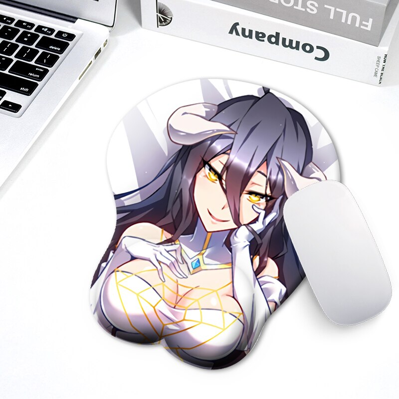 New version beauty animation 3d mouse pad wrist strap cartoon creative sexy mouse pad chest mouse pad package