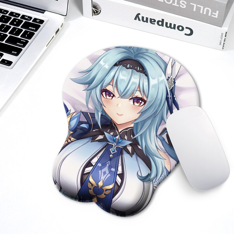 Clearance low price animation silicone 3D mouse pad Leica fabric wrist strap cartoon creative sexy chest mouse pad