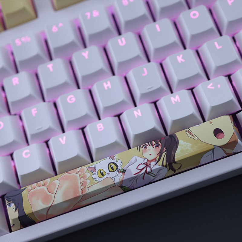 108 Keys/set Suzume No Tojimari Keycap PBT Dye Subbed Backlit Keycaps Anime Gaming Key Caps For ANSI 61 87 104 108 Keyboard