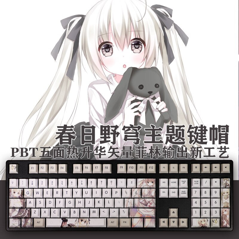 108 Keys PBT 5 Sides Dye Subbed Keycaps Cartoon Anime Gaming Key Caps Cherry Profile Kasugano Sora Keycap For In Solitude