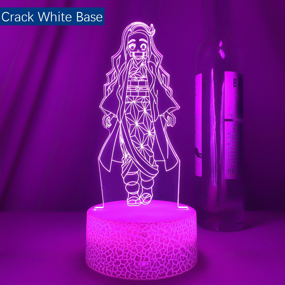 Kimetsu No Yaiba Nezuko Kamado Figure Led Night Light for Bedroom Decor Nightlight Kids Child Table 3d Lamp Demon Slayer Gifts