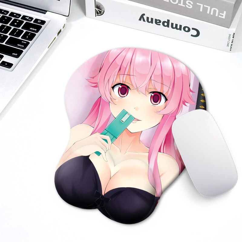 3D wrist rest mouse pad Cartoon Fujiwara Chika Game Silicone Sexy Japanese anime girl mouse pad for computer laptop