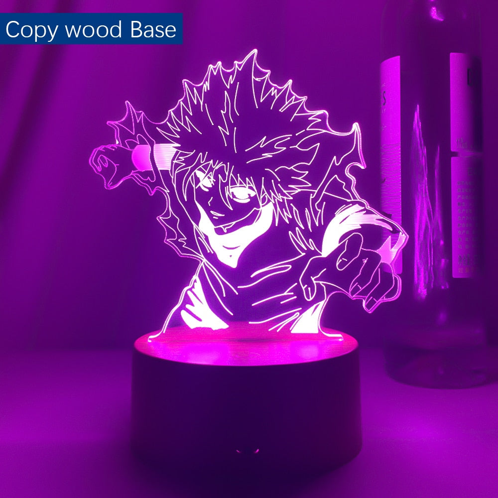 Newest Japanese Anime Killua 3d Led Light for Bedroom Decor Nightlight Birthday Gift Acrylic Led Night Lamp Hxh Killua Godspeed