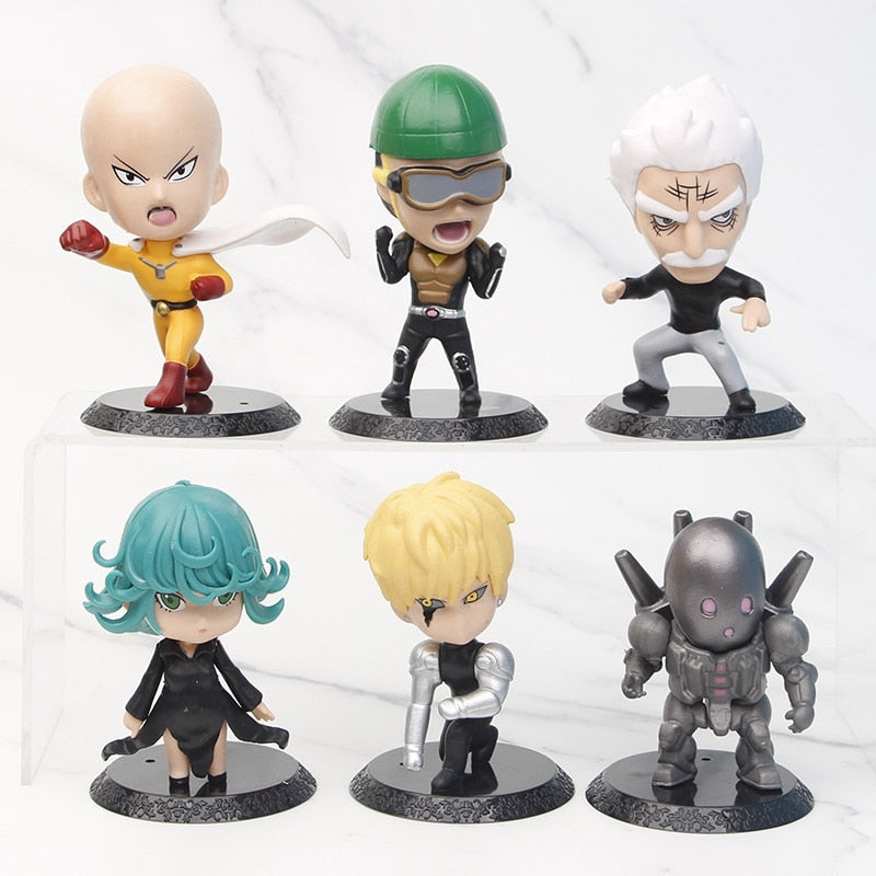 10CM Anime ONE PUNCH-MAN Figure Saitama ToyTatsumaki Doll Genos Figuine Action Model 4Pcs/1Set Set Toy Gift