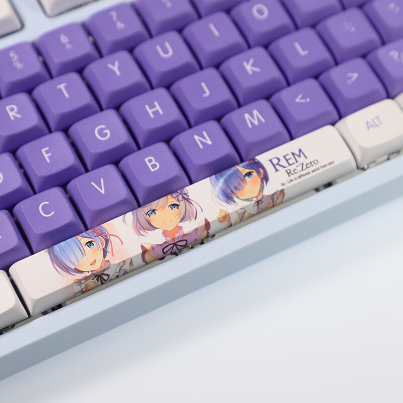 108 Keys PBT Dye Subbed Keycaps Cartoon Anime Gaming Key Caps XDA Profile Keycap For Re:Life in a different world from zero