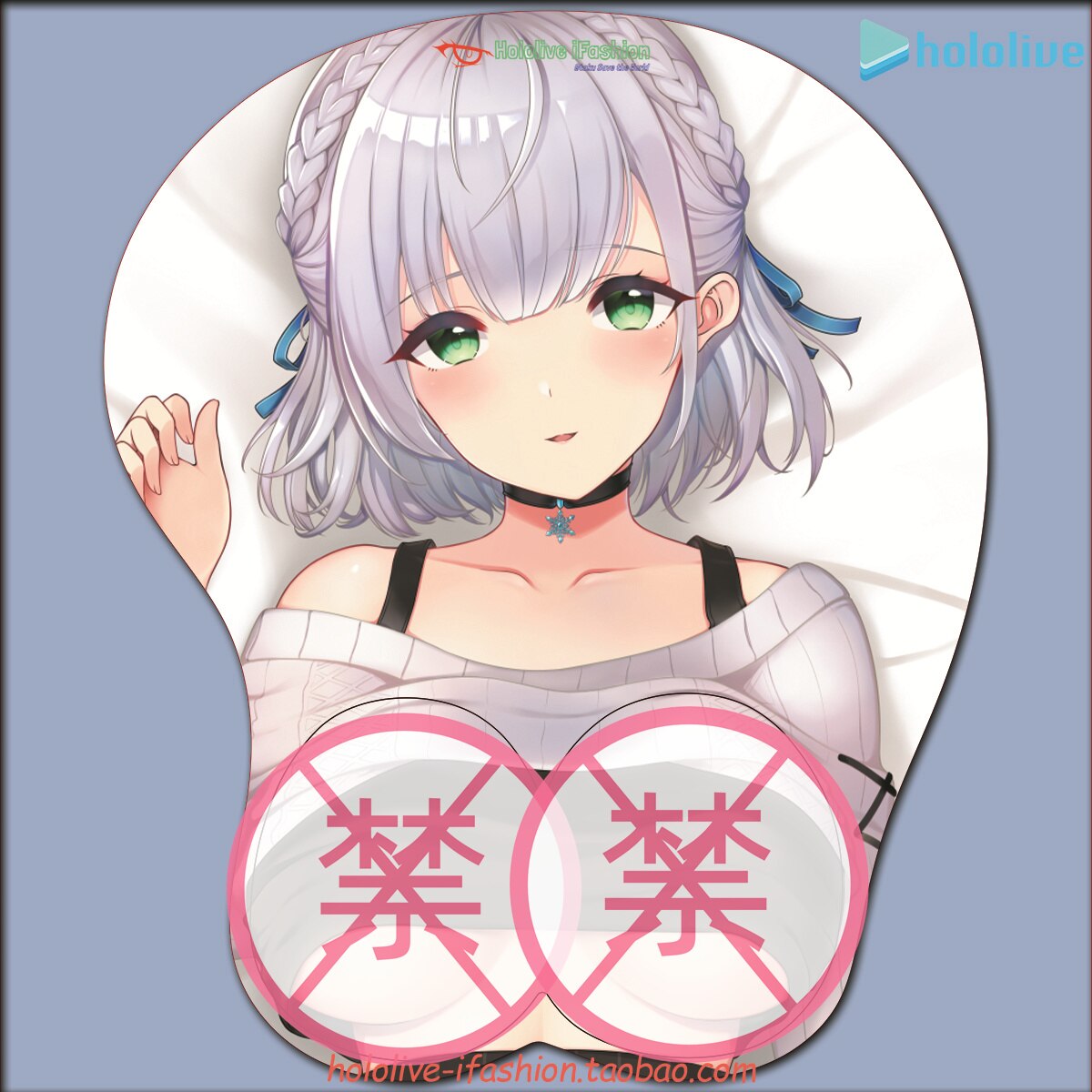 Shirogane Noel Sexy 3D Mousepad Vtuber hololive Hand Wrist Rest Mouse Pad Mousepad Silicone Breast Oppai Soft Mouse Mat Otaku