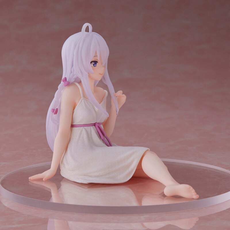 9cm Wandering Witch Anime Figure Pajamas Elaina Sitting Position Action Figure Collection Model Chassis Car Ornaments Toys Gift